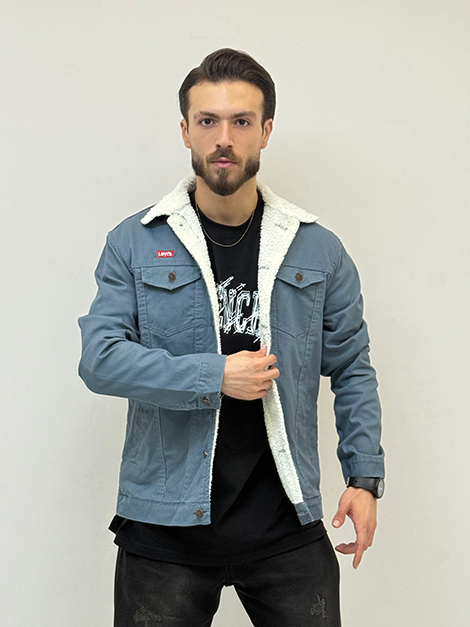 کت جین داخل خز مردانه