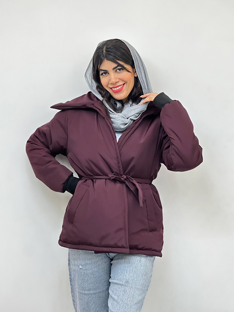 کاپشن مموری کمربنددار