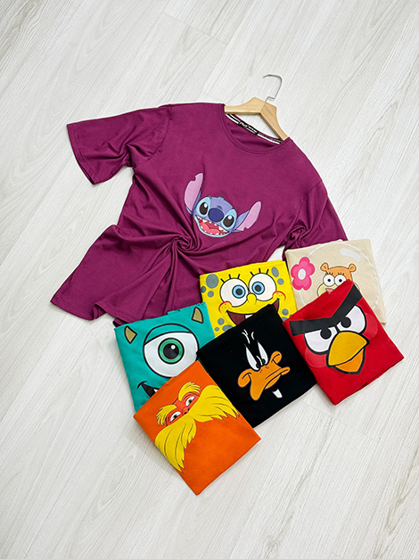 تیشرت قواره دار کارتونی