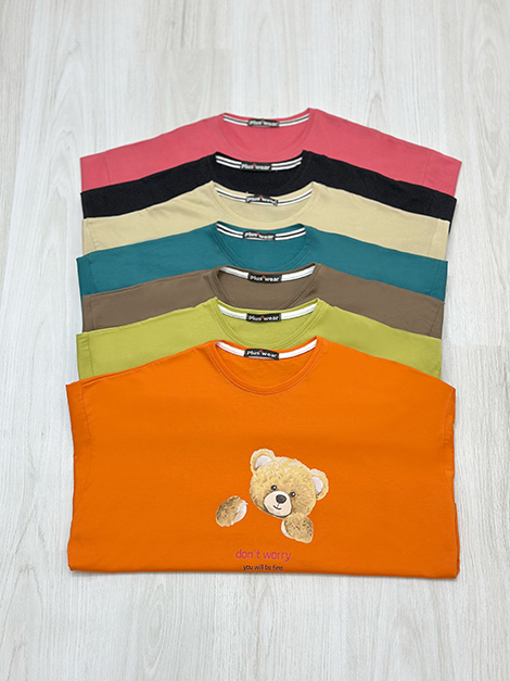 تیشرت باکسی طرحدار (تدی)