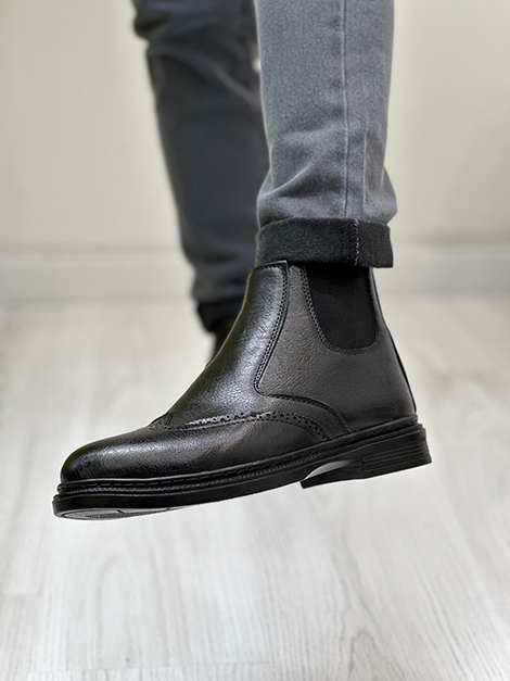 بوت مردانه چرم (بغل کش)