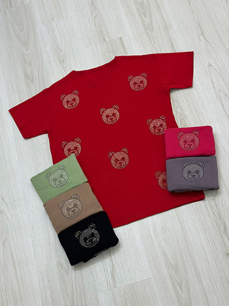 تیشرت پنبه 8 کله خرس